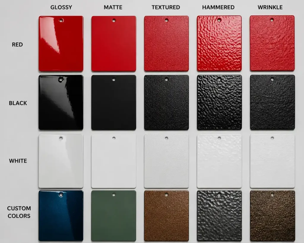 Types of Powder Coating Finishes (Glossy, Matte & Texture)